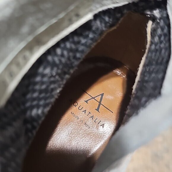 Aquatalia Italy Pointed Toe Ankle Zip Heels Size 5.5 - Picture 6 of 11